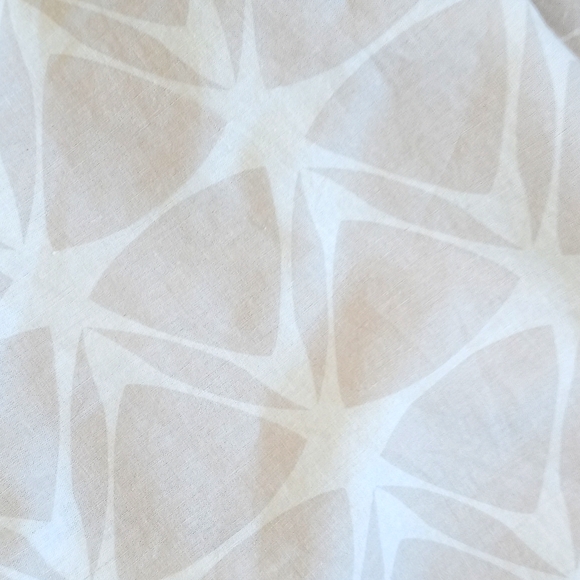 Gorgeous Sandstone / Beige Linen Blend Skirt Abstract 60s Design 8 - Picture 6 of 12